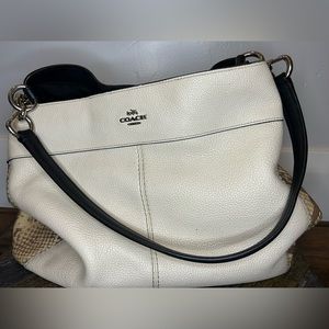Coach Cream leather with Snake print